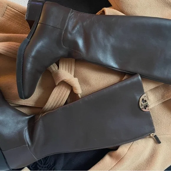 Tory Burch Dark Brown Over the Knee Boots - Picture 3 of 11